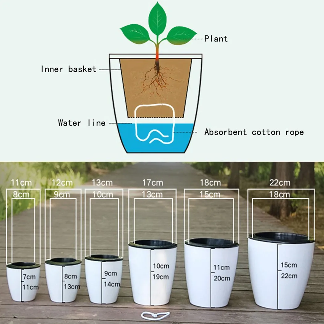 Lazy Flower Pot Self-Watering  - огляд і ціна Self Watering Insert