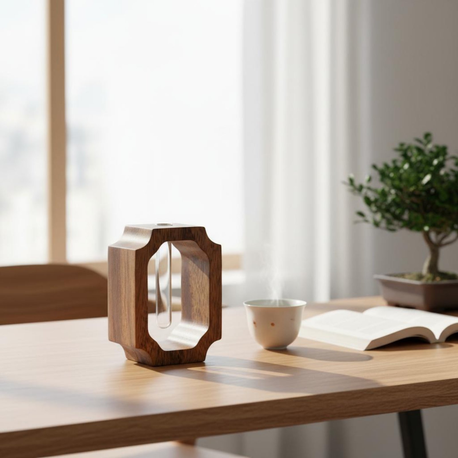 Walnut Wood Vase Easy to Clean - огляд і ціна Propagation Station Vase